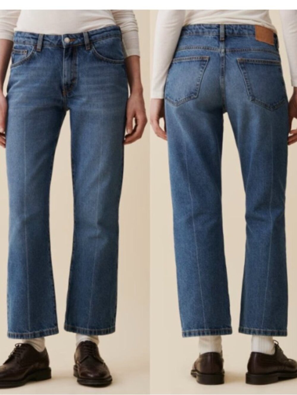 LAST NWT Jeanerica Rivoli Mid Rise Flare Crop Jeans Vintage Sz 28 x 32 32 x 27